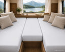 2x Single Bed + Center Piece Spannbetttuch-Set